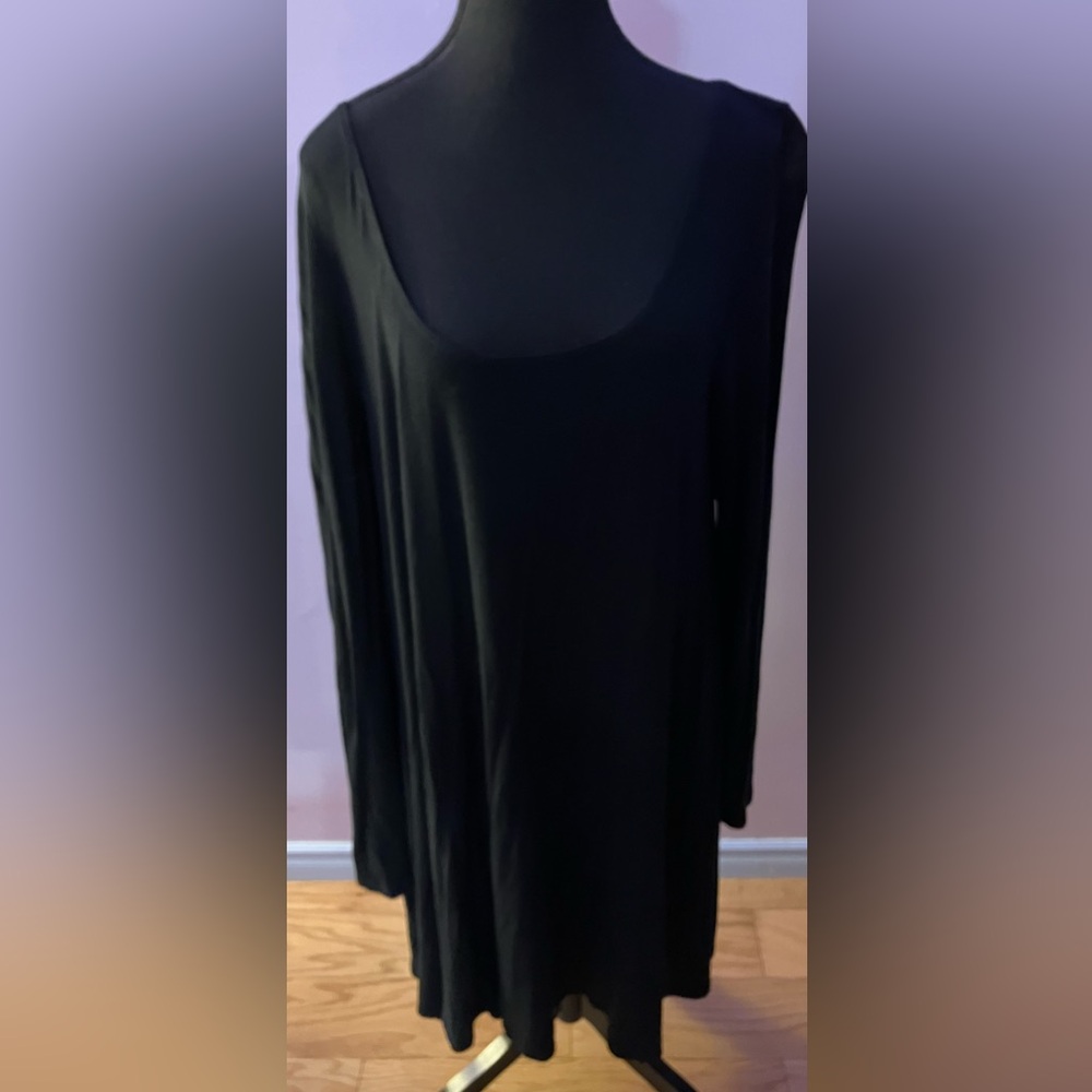 Long sleeve scoop neck dress or long tunic size L